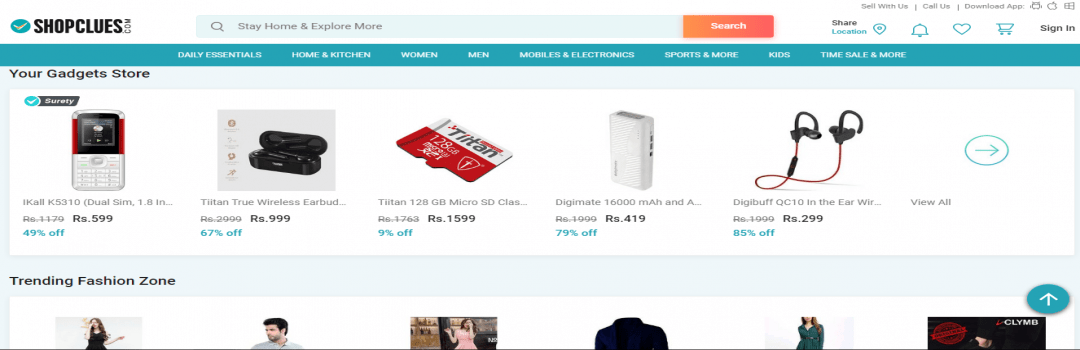 e-commerce website marketing design